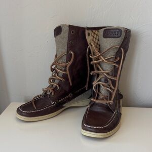 Sperry Plaid Interior Leather Boots
